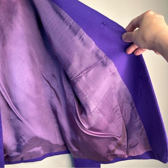 Vintage Women’s Purple Blazer Jacket size 14 - Picture 5 of 11